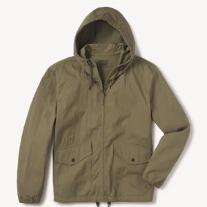 Men's Buck Mason Trail Ripstop Anorak Olive Hooded Jacket